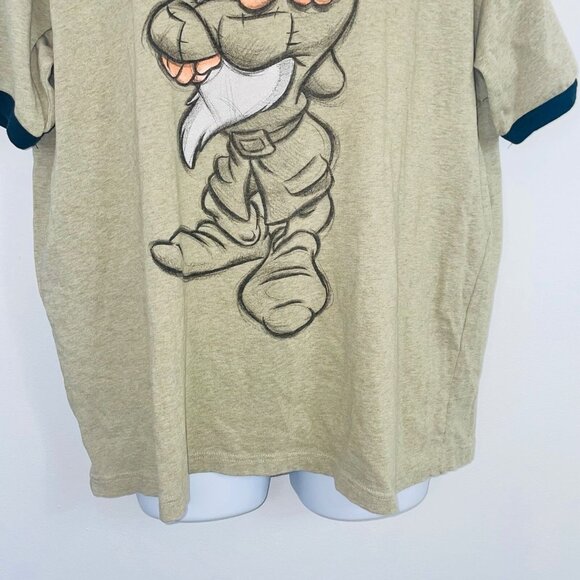 Grumpy Seven Dwarfs Disney Studio Collection Mens XL Ringer TShirt Green - Picture 5 of 12